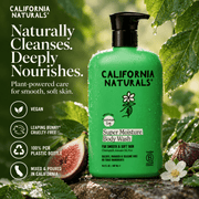 California Naturals Super Moisture Body Wash vegan cruelty free PCR bottle