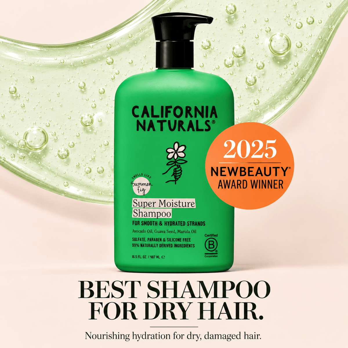 California Naturals Super Moisture Shampoo 2025 NewBeauty award