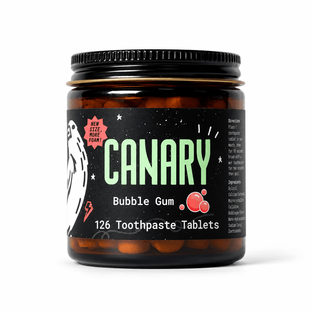 Canary Clean Bubble Gum Toothpaste Tablets with Nano Hydroxyapatite - AHVTE