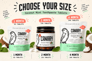 Canary Coconut Mint size comparison