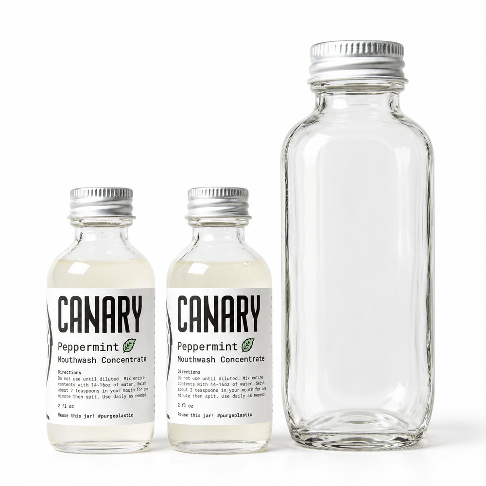 Canary Clean Peppermint Mouthwash Concentrate with Xylitol & Aloe Vera - AHVTE