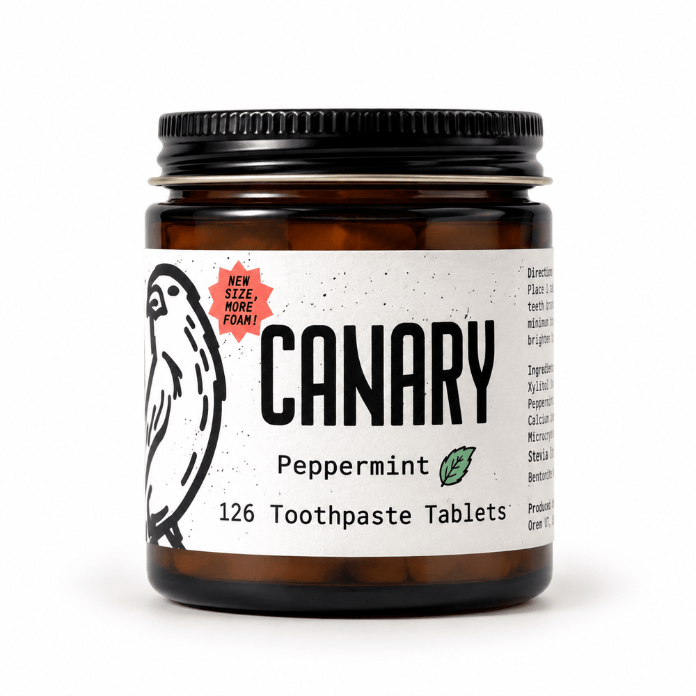 Canary Clean Peppermint Toothpaste Tablets with Nano Hydroxyapatite - AHVTE