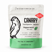 Canary Peppermint Toothpaste Tablets 240 count refill pouch
