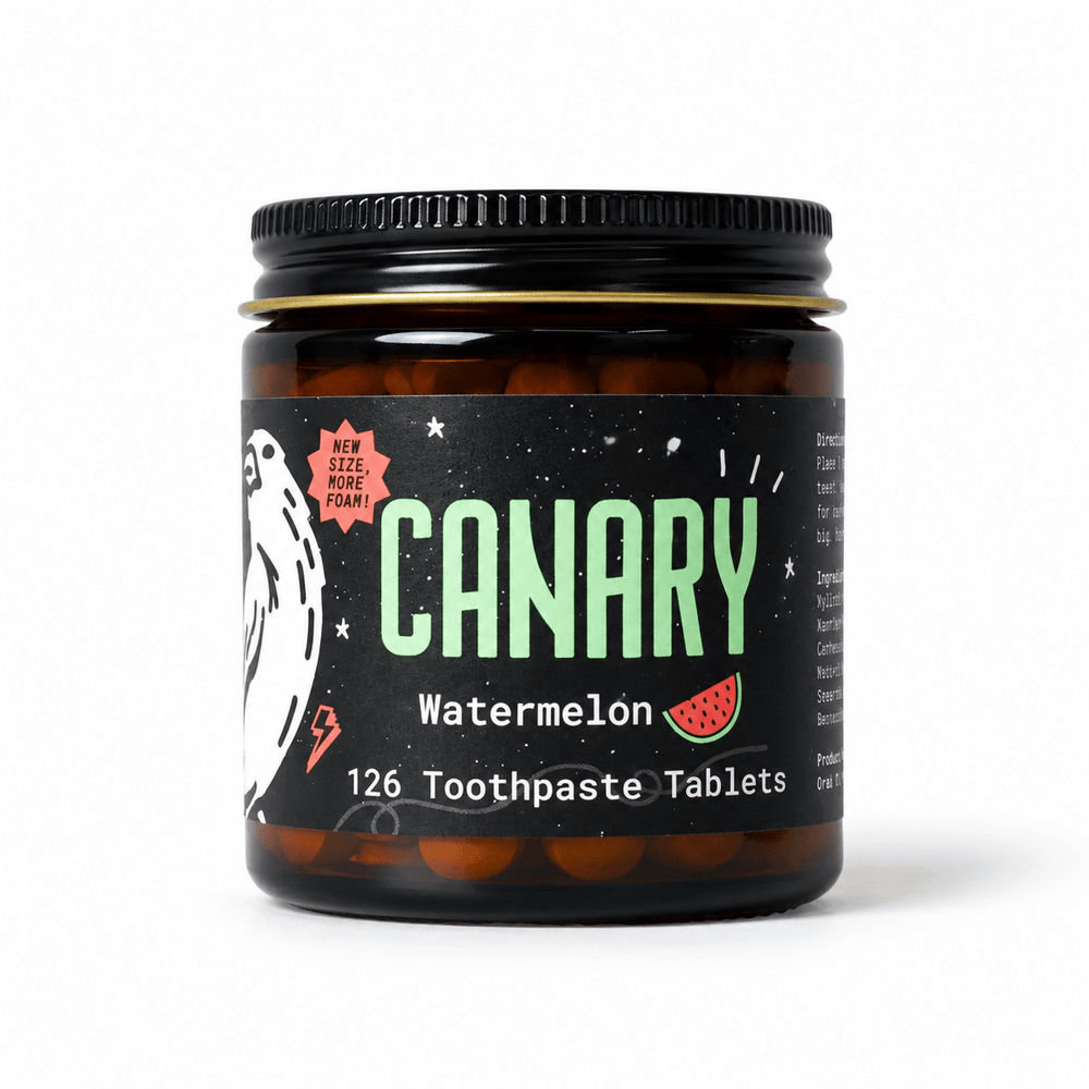 Canary Watermelon Toothpaste Tablets 126-count jar