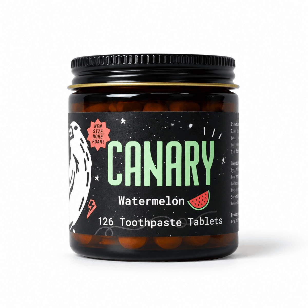 Canary Watermelon Toothpaste Tablets 126-count jar