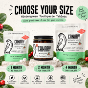 Canary Wintergreen size comparison