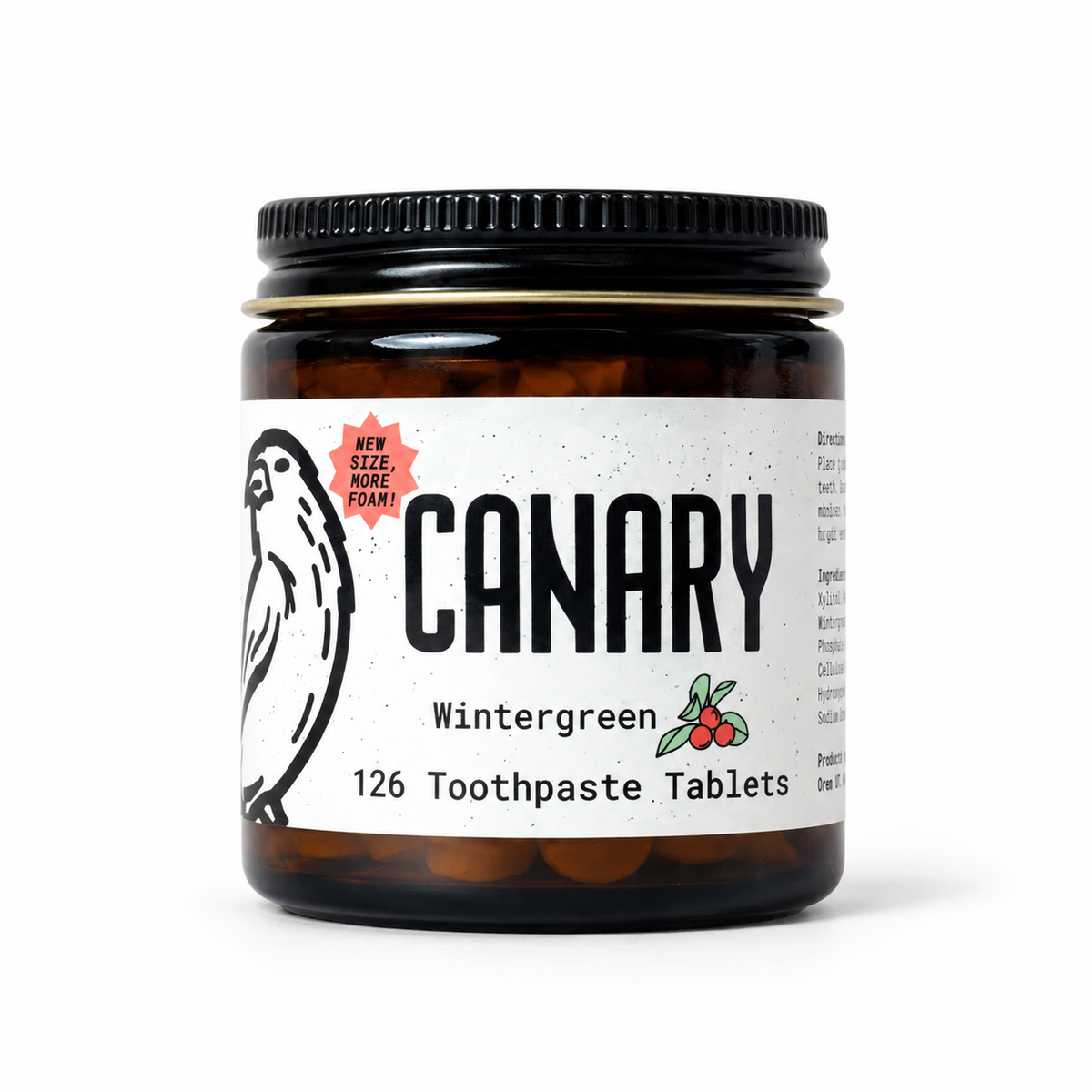 Canary Wintergreen Toothpaste Tablets 126-count jar