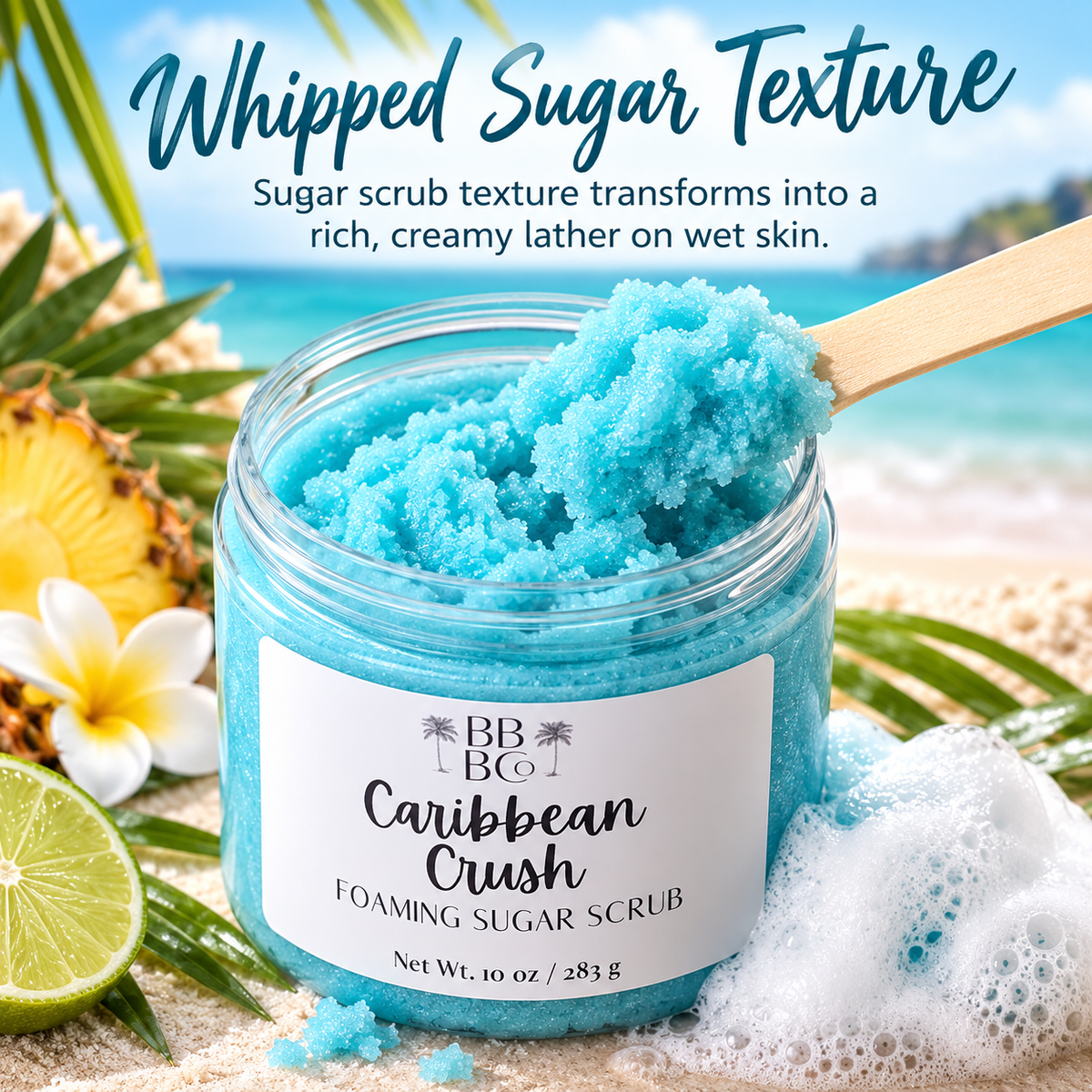 Caribbean Crush whipped sugar texture creamy foaming lather