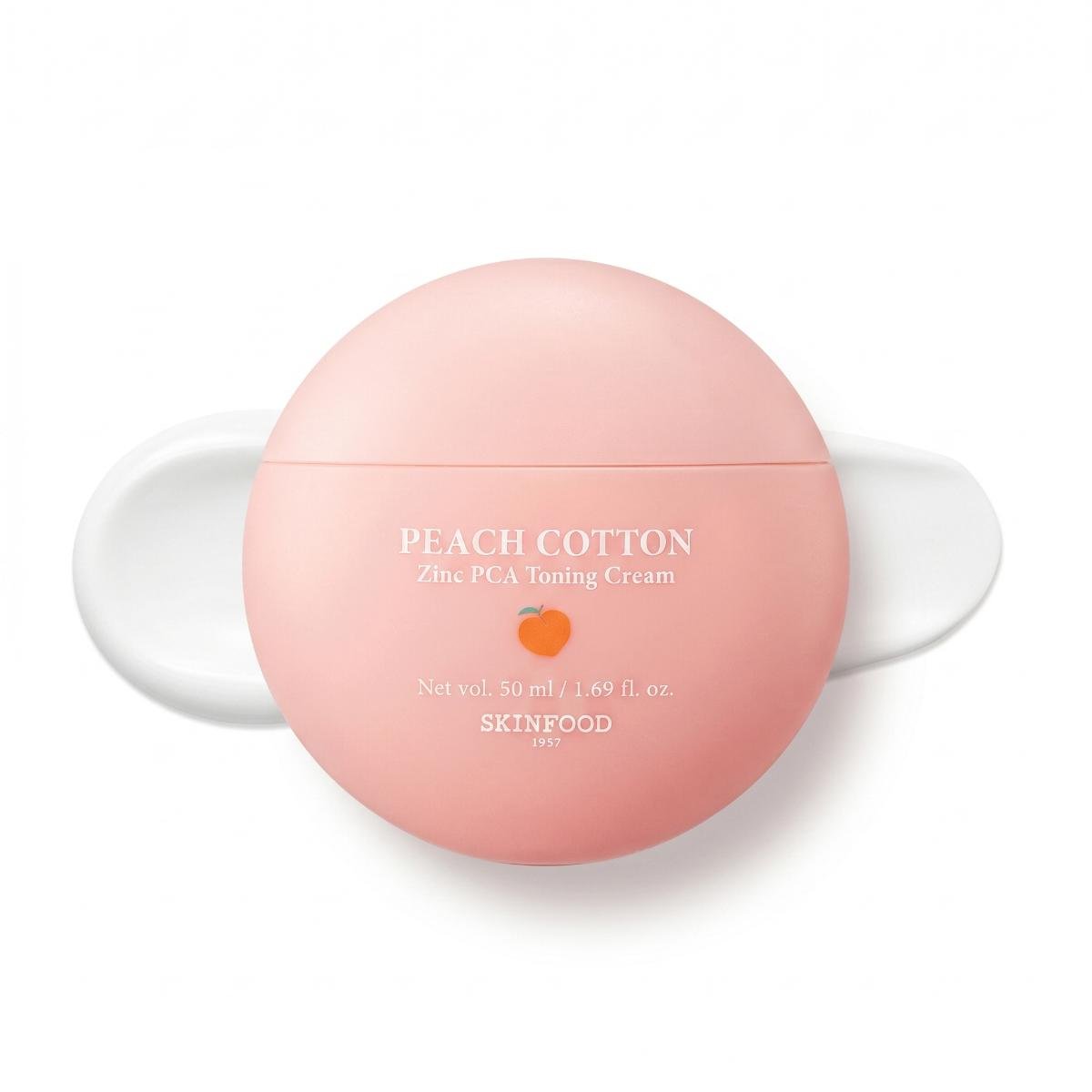SKINFOOD Peach Cotton Zinc PCA Toning Cream 50ml - AHVTE