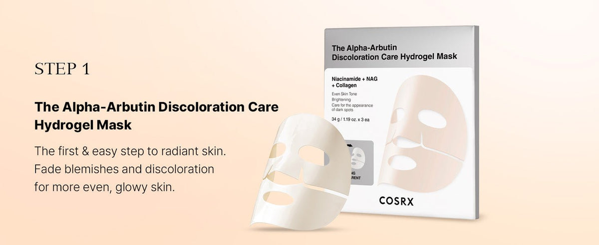 COSRX Alpha-Arbutin Discoloration Care Hydrogel Mask 3 Sheets - English Amazon detail panel 08