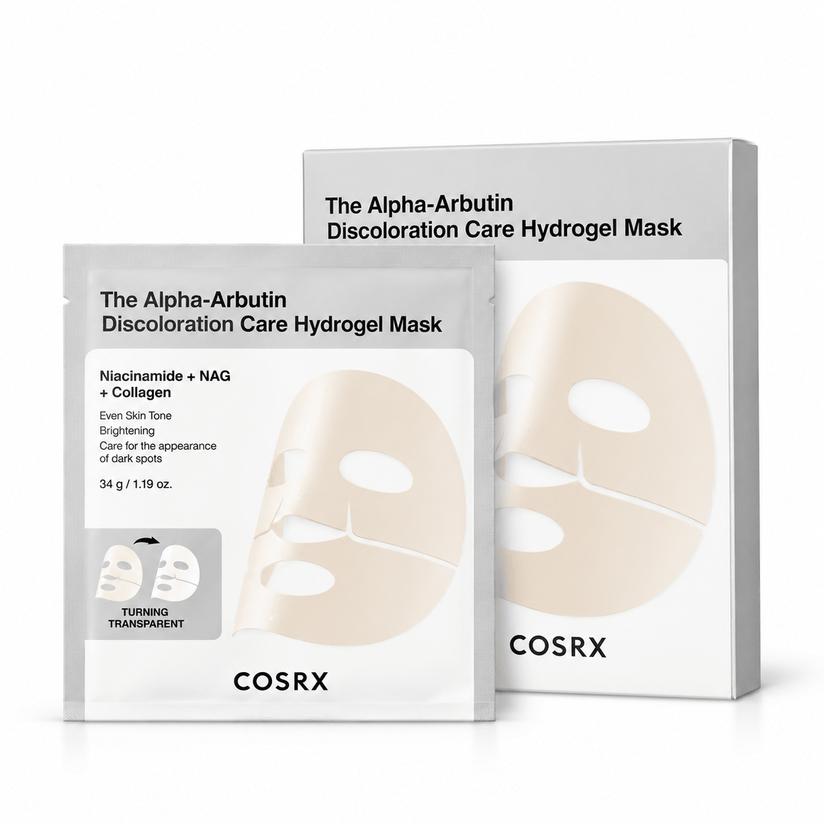 COSRX The Alpha-Arbutin Discoloration Care Hydrogel Mask 3 Sheets generated product main