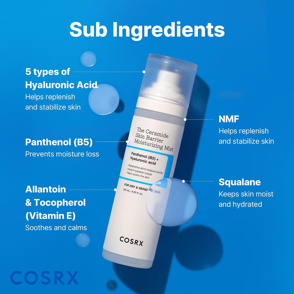 COSRX The Ceramide Skin Barrier Moisturizing Mist 120mL - English Amazon gallery panel 06