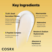 COSRX Advanced Snail Peptide Eye Cream 25mL - Key ingredients - English Amazon panel