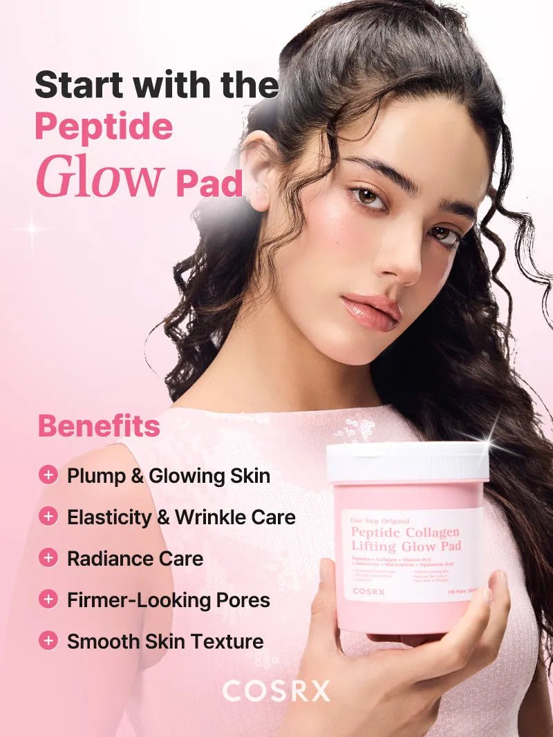 One Step Original Peptide Collagen Lifting Glow Pad official English detail panel 2