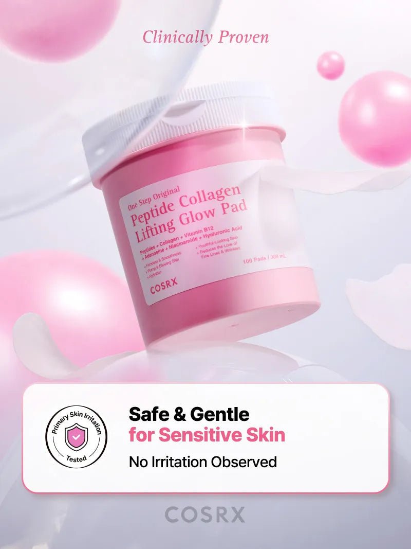 One Step Original Peptide Collagen Lifting Glow Pad official English detail panel 9