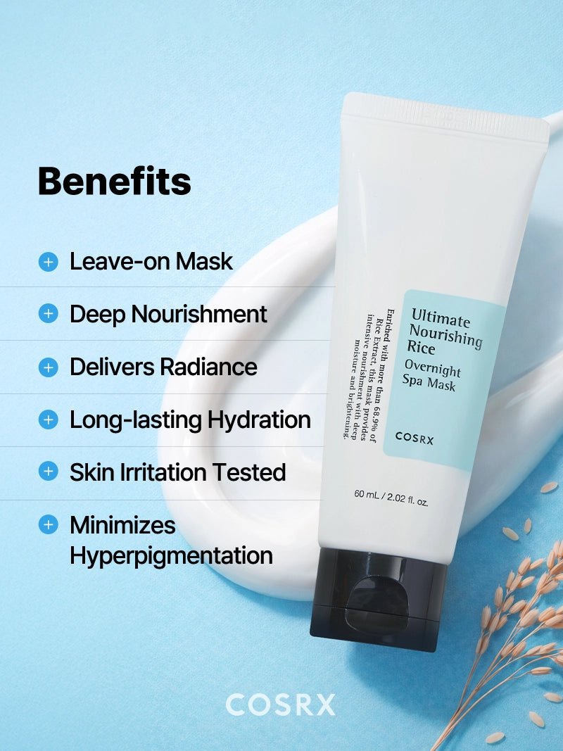 COSRX Ultimate Nourishing Rice Overnight Spa Mask 60mL official information panel 2