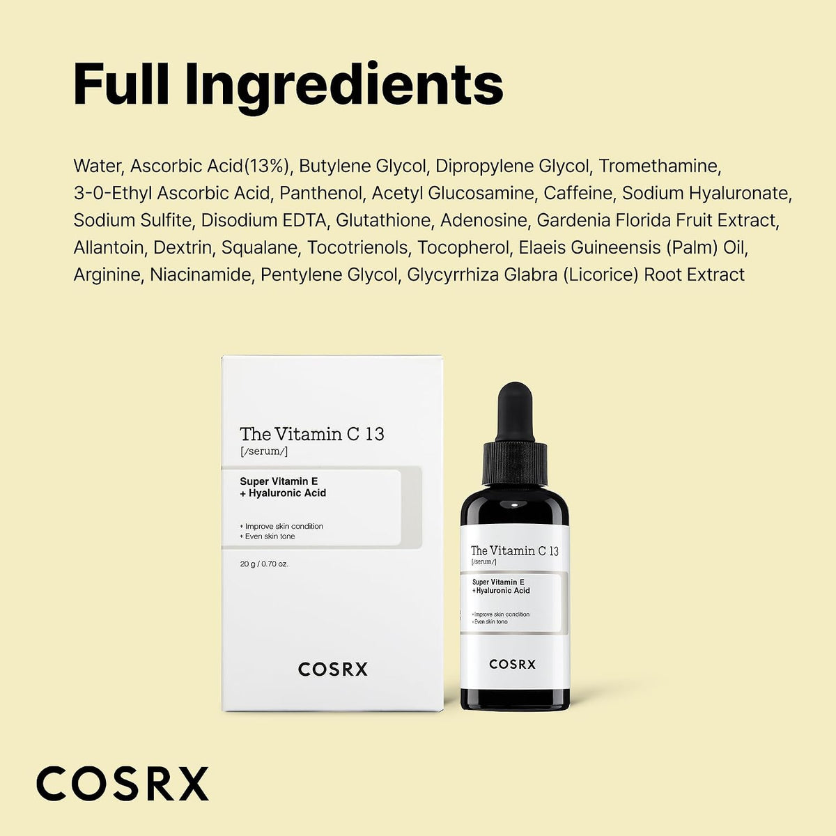 COSRX The Vitamin C 13 Serum 20ml — English product information amazon-5