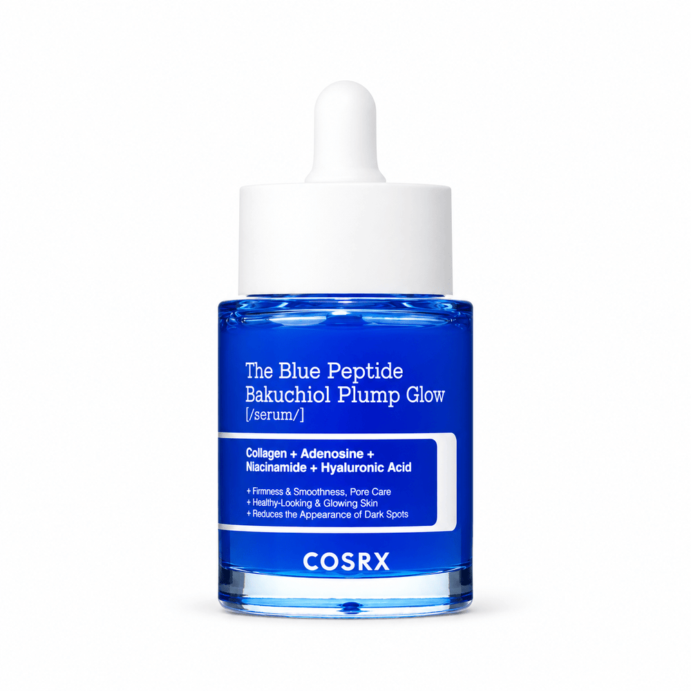 COSRX The Blue Peptide Bakuchiol Plump Glow Serum 50mL product on white background