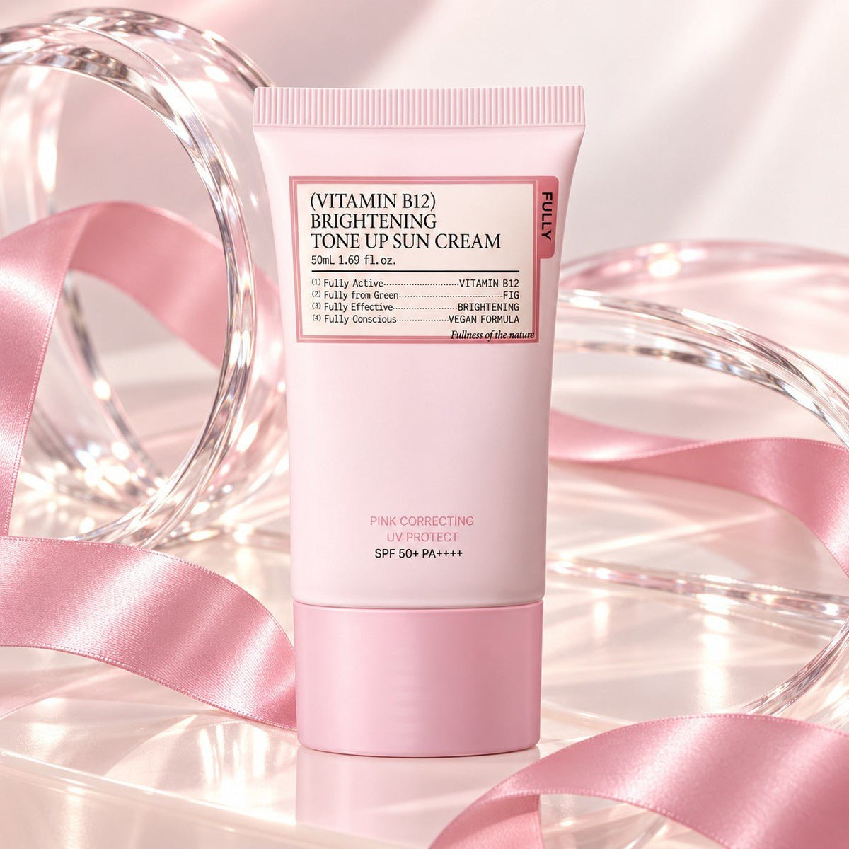 FULLY Tone Up Sunscreen Pink 50ml - AHVTE