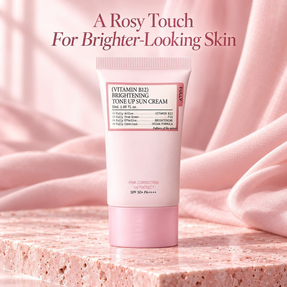FULLY Tone Up Sunscreen Pink 50ml - AHVTE