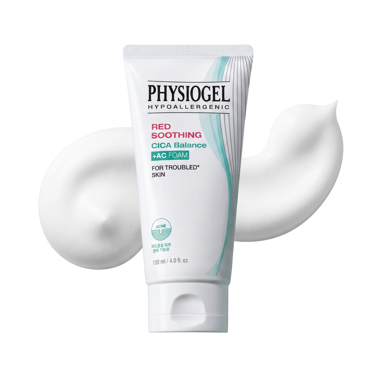 PHYSIOGEL Red Soothing Cica Balance Plus AC Cleansing Foam 120mL - AHVTE