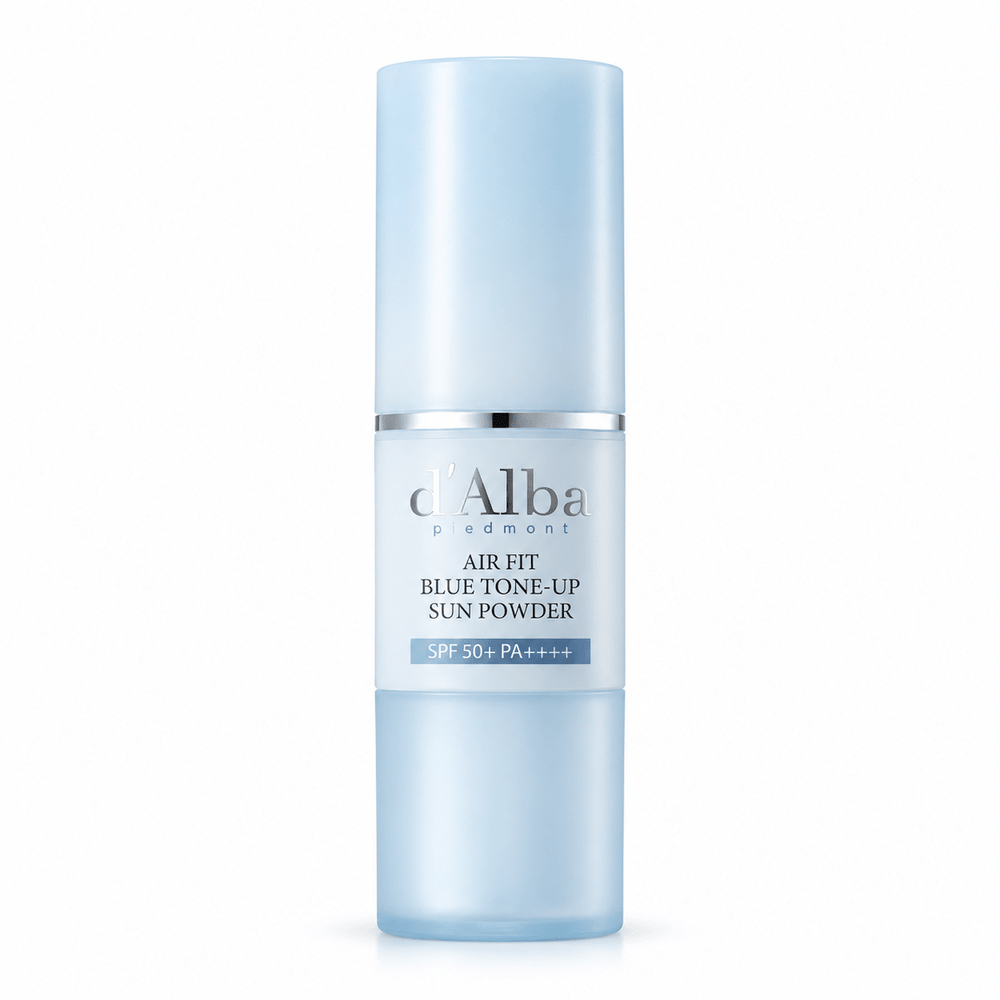 d'Alba sun care product single retail package on white