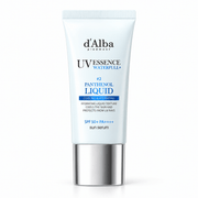 d'Alba Waterfull Panthenol Liquid Essence Sun Serum 50mL on white background