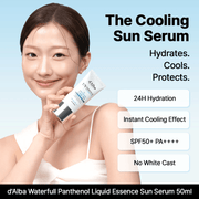 d'Alba Panthenol Liquid Essence Sun Serum 50mL - cooling overview