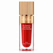d'Alba Plumping Lip Glow Mood Volumizer ruby rose 5mL on white