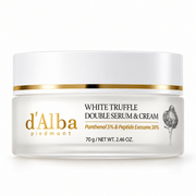 dalba white truffle double serum cream panthenol 5 70g on white