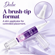 Danliss Purple Corrector pen with brush applicator close-up
