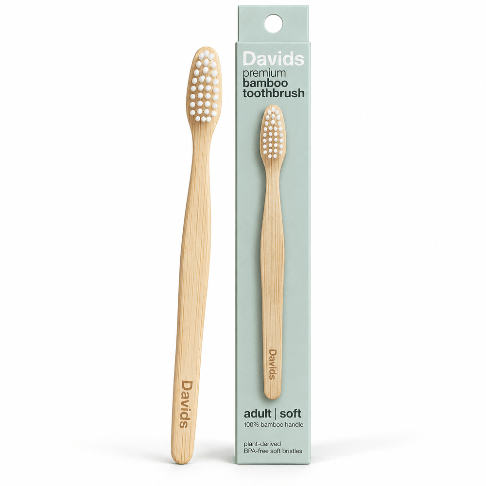 Davids Premium Bamboo Toothbrush Adult Soft Single or 3 Pack - AHVTE