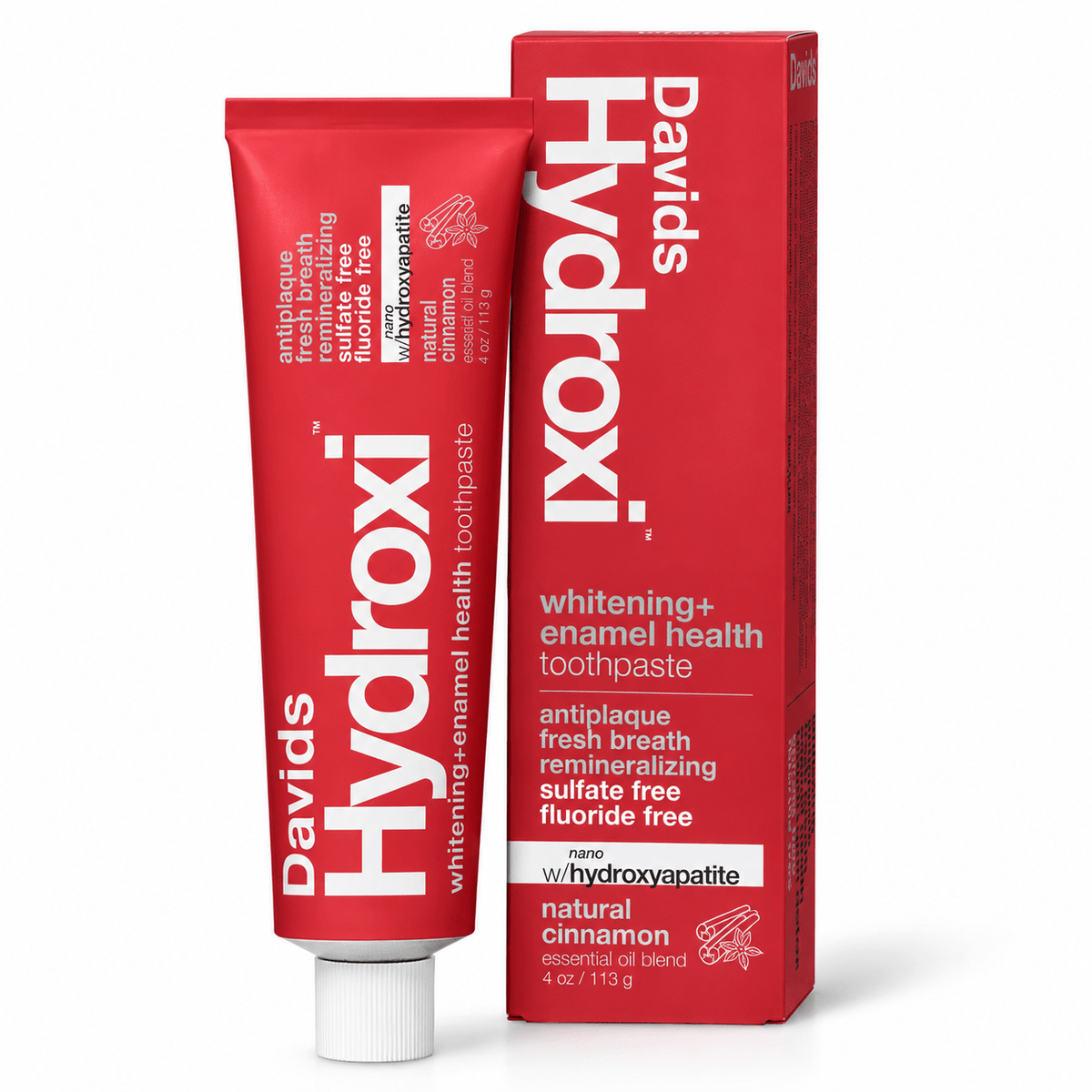 Davids Hydroxi nano hydroxyapatite toothpaste Cinnamon 4 oz
