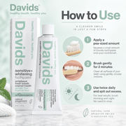 Davids Hydroxi toothpaste how to use infographic