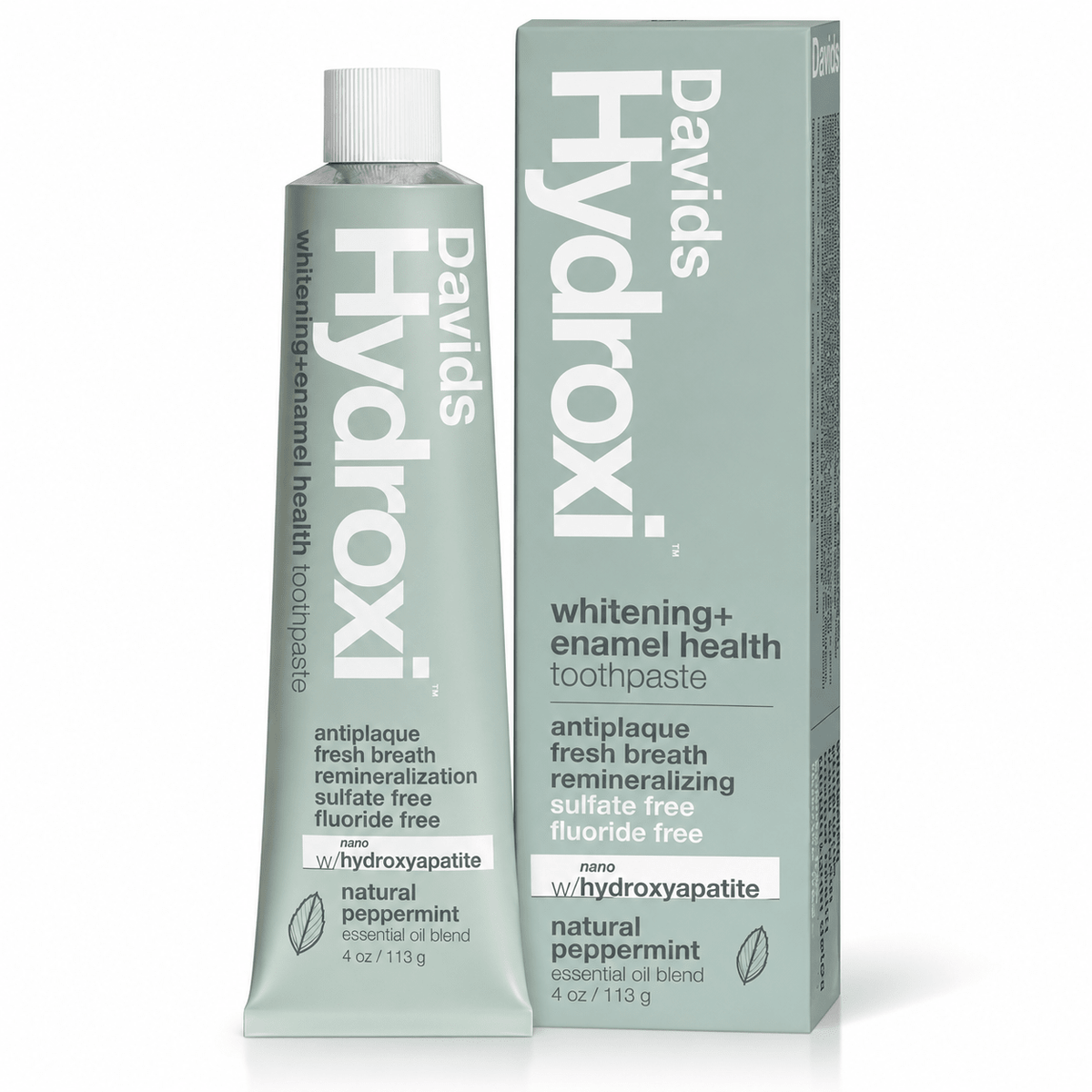 Davids Hydroxi nano hydroxyapatite toothpaste Peppermint 4 oz