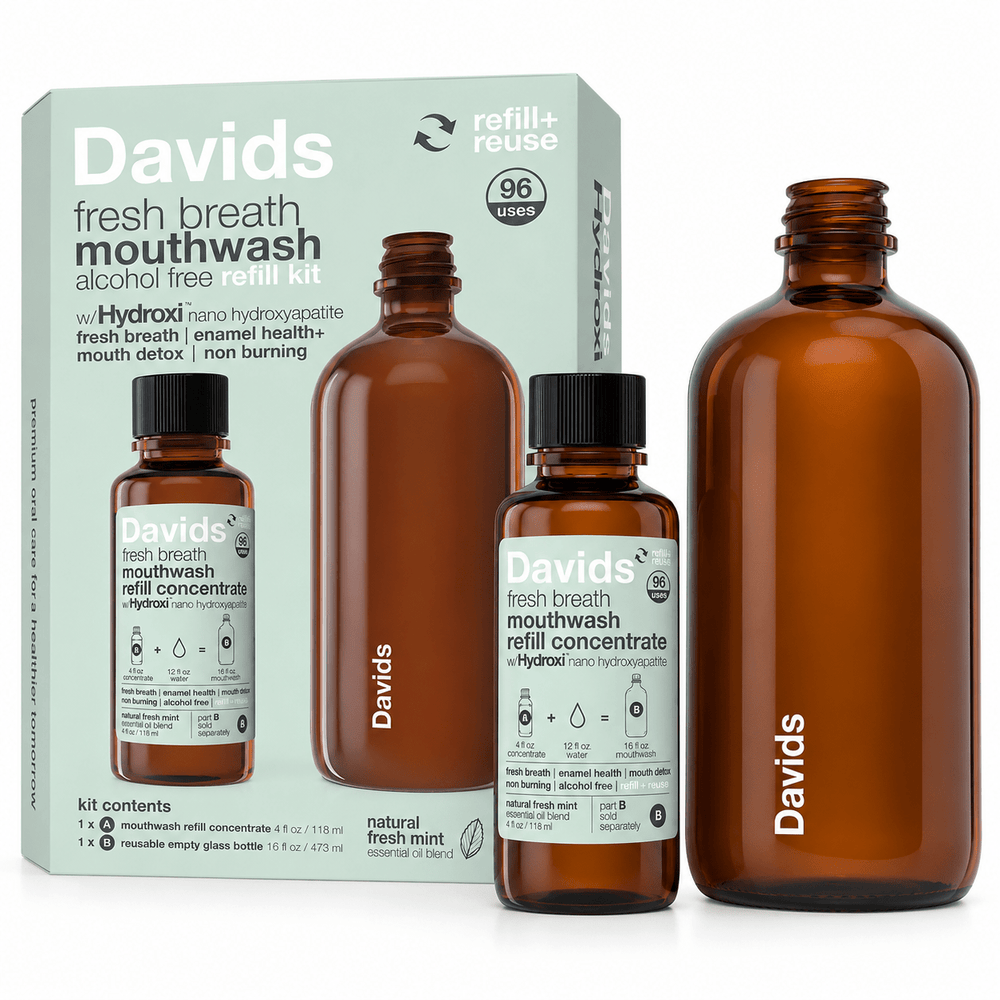 Davids fresh breath mouthwash refill kit