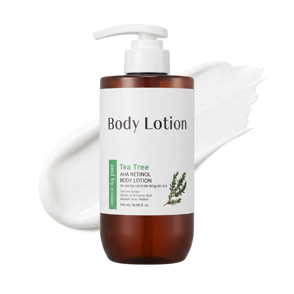 and by mixsoon Tea Tree AHA Retinol Body Lotion 500ml - AHVTE