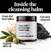 Derma Cow Tallow Activated Charcoal Cleansing Balm ingredients