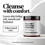 Derma Cow Tallow Activated Charcoal Cleansing Balm moisturized feel