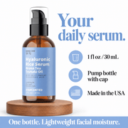 Derma Cow Hyaluronic Rice Serum bottle contents
