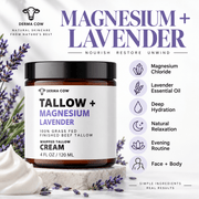 Derma Cow Magnesium Lavender Tallow Cream magnesium lavender spotlight infographic