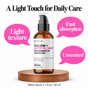 Derma Cow serum light texture, fast absorption and unscented features