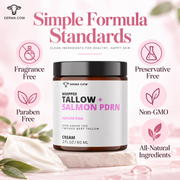 Derma Cow Whipped Tallow + Salmon PDRN formula standards