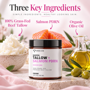 Derma Cow Whipped Tallow + Salmon PDRN key ingredients
