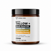 Derma Cow Tallow Cream with Black Seed Oil and Manuka Honey, 2 oz