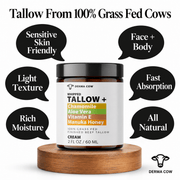 Derma Cow tallow cream features for face and body