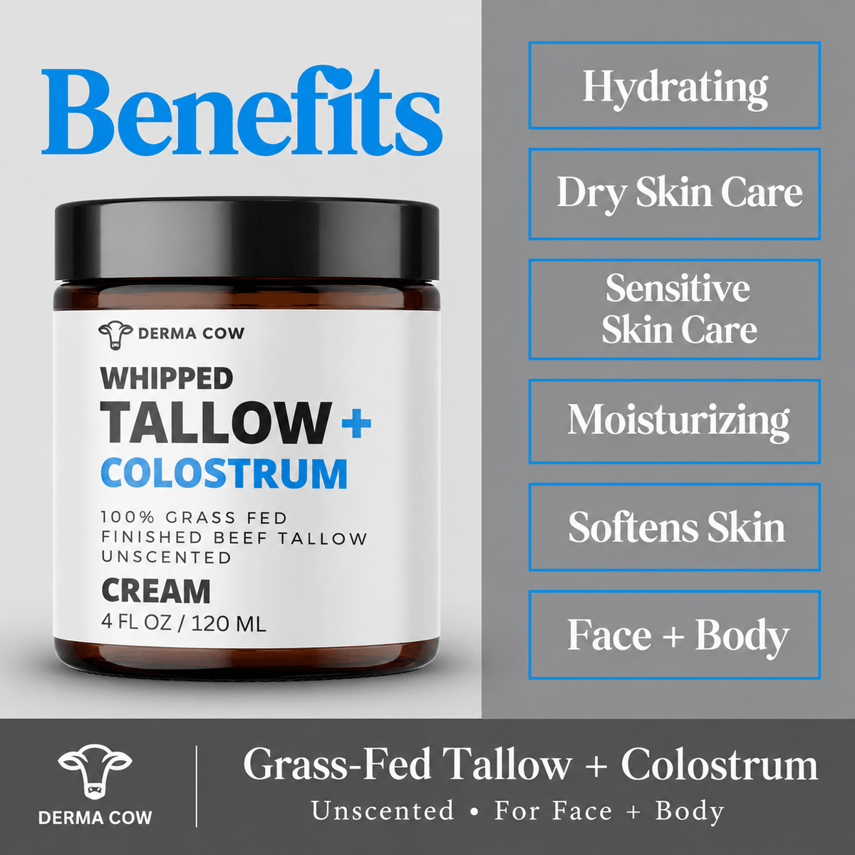Derma Cow Tallow + Colostrum cream benefits