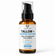 Derma Cow Tallow Copper Peptide Pro Vitamin B5 Collagen Serum 1 fl oz on white background