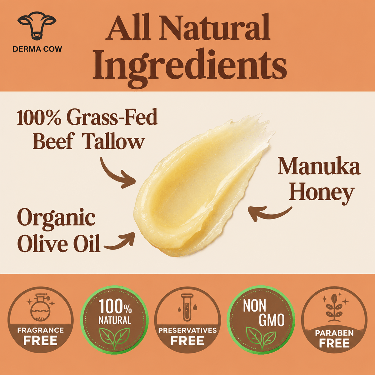 Derma Cow tallow balm natural ingredients