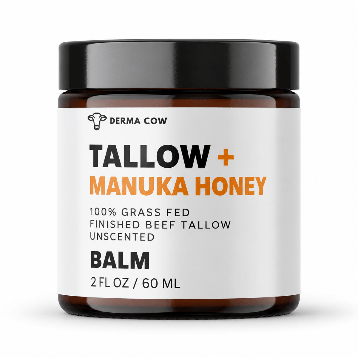 Derma Cow Beef Tallow Balm + Manuka Honey 2 oz